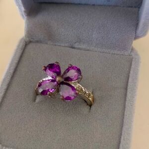 Purple Flower Ring